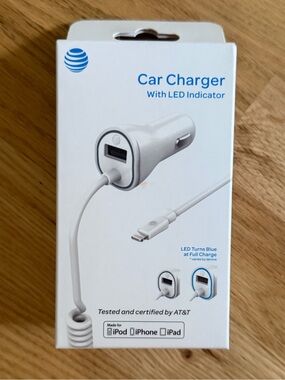 AT&T Car Charger with LED Indicator NWT